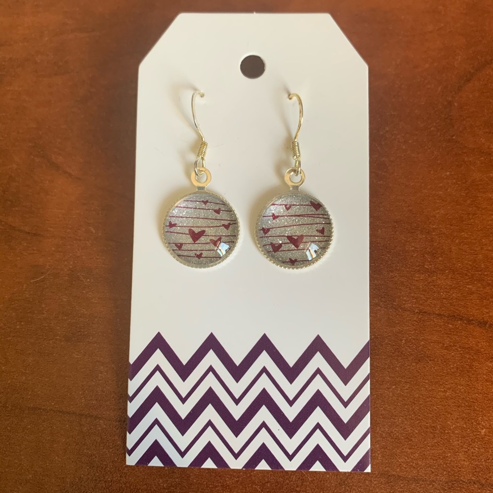 Jamberry Love Spell wrap handmade silver earrings